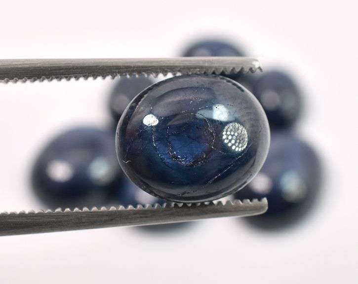 Gorgeous 30.00CTW Oval Shaped Cabochon-Cut Star Blue Sapphire Parcel
