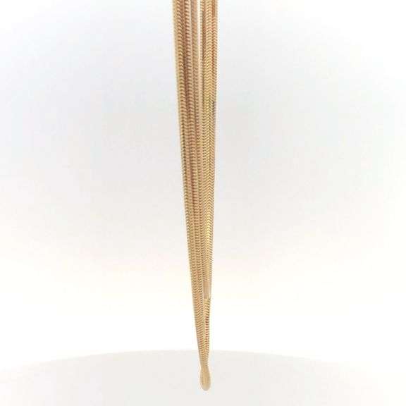 14K Yellow Gold 1.4mm Classic Link Snake Chain Vintage Necklace