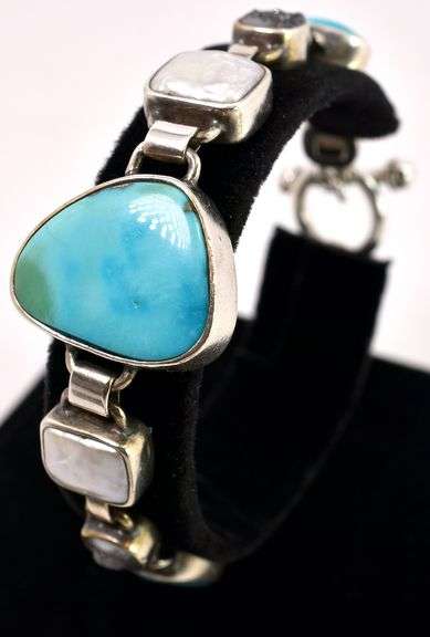 Multi-Gem Bracelet In Sterling Silver