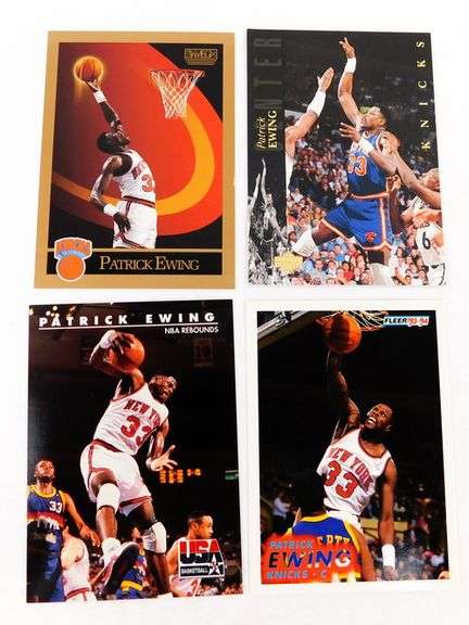 4 Patrick Ewing Basketball Cards