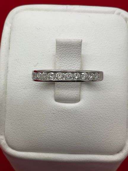 CERTIFIED BRAND NEW PLATINUM AND DIAMOND WEDDING BAND