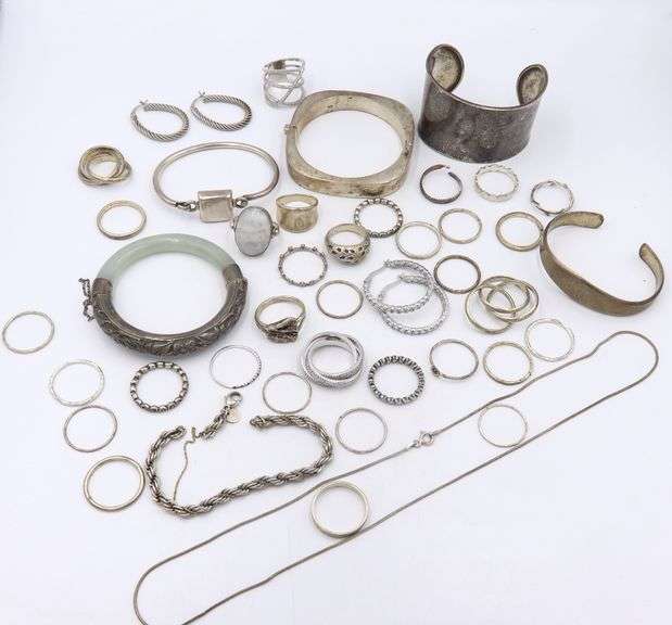 Group Lot of Vintage 925 Sterling Silver Jewelry