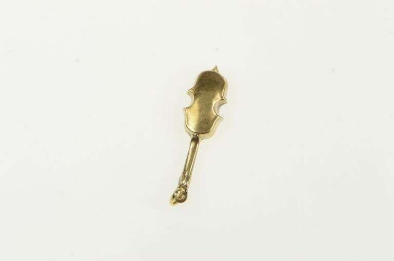 14K Yellow Gold Violin String Music Instrument Vintage Charm/Pendant