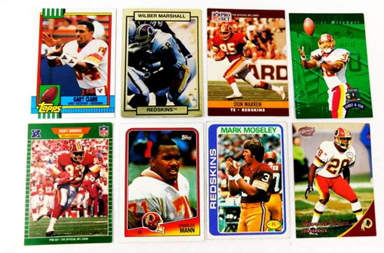 8 Washington Redskins Football Cards