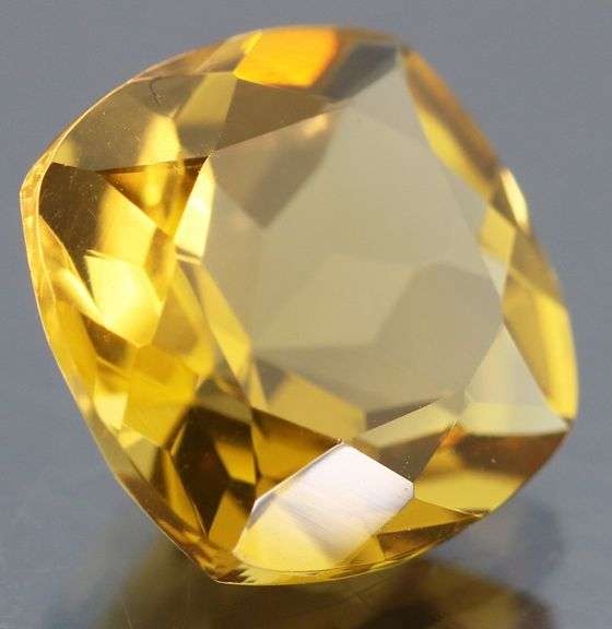 Fiery 6.25ct cushion cut honey Citrine