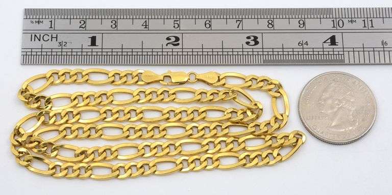 Popular 14K 5.4 MM Figaro Necklace