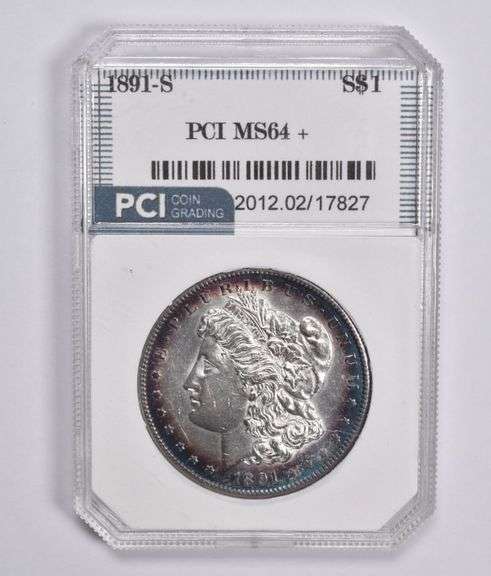 MS64+ 1891-S Morgan Silver Dollar PCI