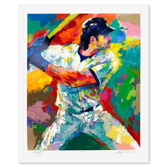 Mike Piazza (Signed by Piazza) by LeRoy Neiman