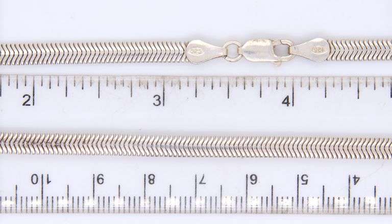 Italian 925 Sterling Silver Mesh Necklace