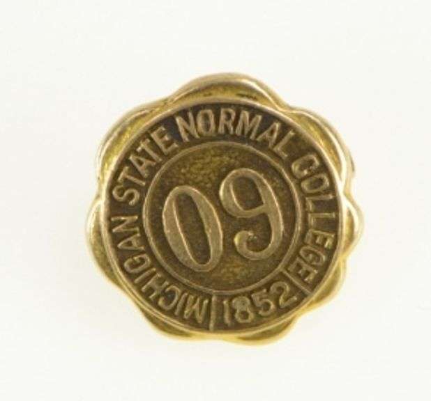 14K Yellow Gold 60 Michigan State Normal College Lapel Pin/Brooch