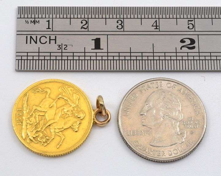 Nice 1911 Sovereign Coin Charm or Pendant
