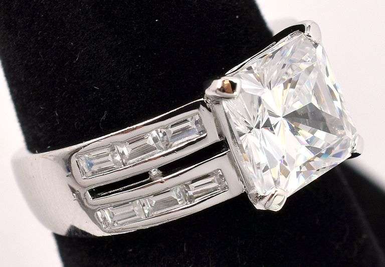 CZ Ring In Sterling Silver