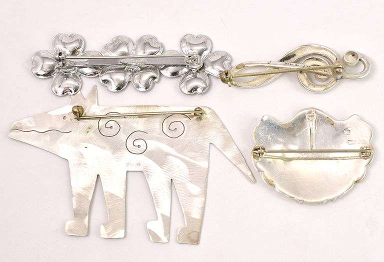 Random Pin Lot In Sterling Silver