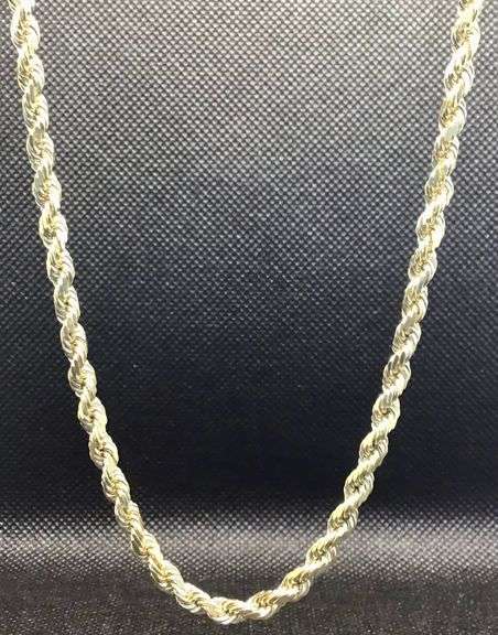 FASHIONABLE AND TRENDY 14K SUNNY YELLOW GOLD ROPE CHAIN