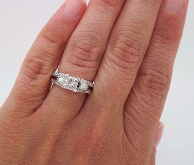 Custom 1.43CTW Princess Cut Diamond Engagement Ring