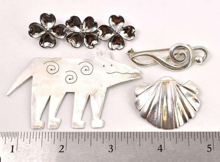 Random Pin Lot In Sterling Silver