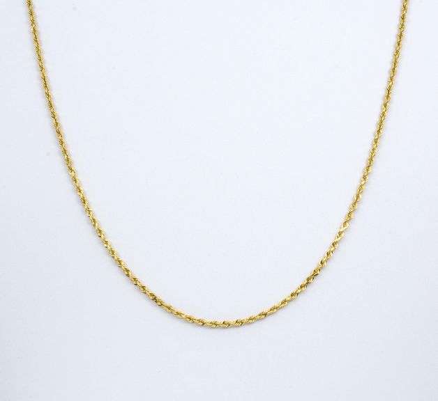 Useful Yellow Gold Rope Necklace