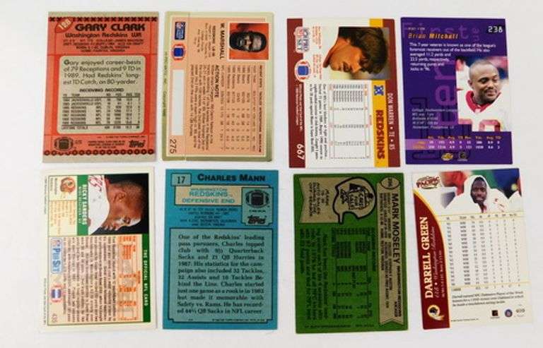 8 Washington Redskins Football Cards