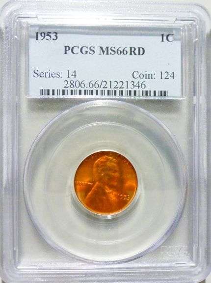 Superb Gem BU 1953 Philadelphia Minted Lincoln Cent PCGS MS 66 Red!