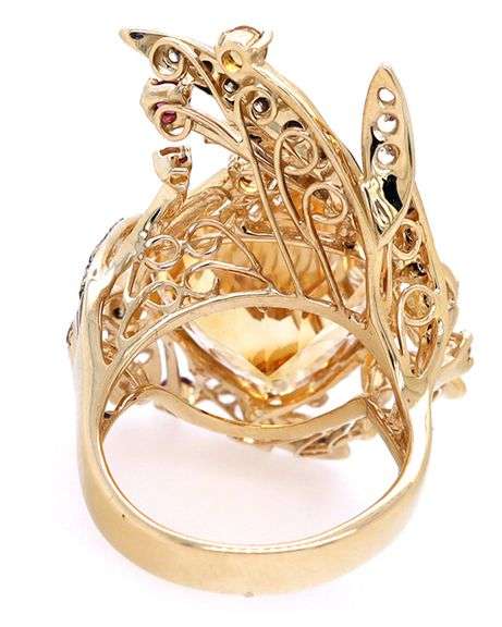 Le Vian Crazy Cinnamon Citrine and Chocolate Diamonds Cocktail Ring