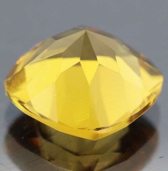 Fiery 6.25ct cushion cut honey Citrine
