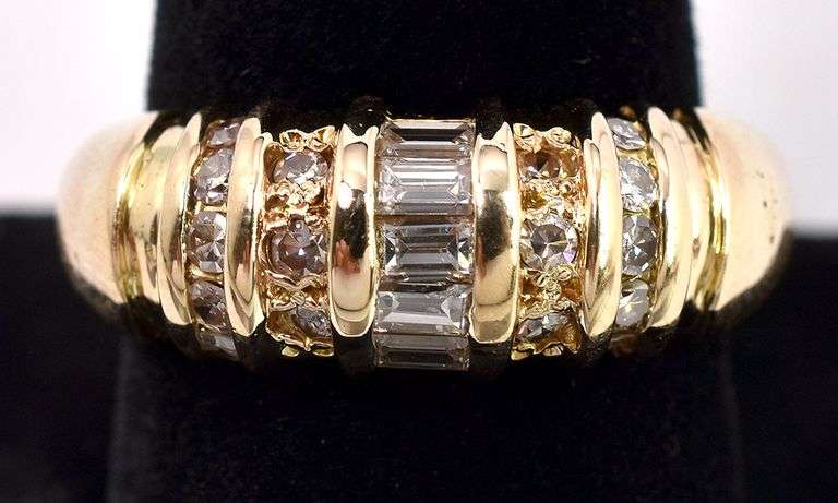 Zestful Dome Diamond Ring In Yellow Gold