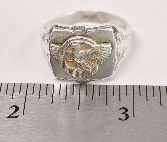 Men's Eagle Ring In Sterling Silver
