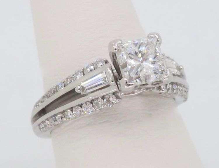 Custom 1.43CTW Princess Cut Diamond Engagement Ring