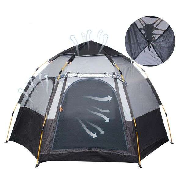 3-4 Person Camping Tent 270x270x150CM 210D Oxford