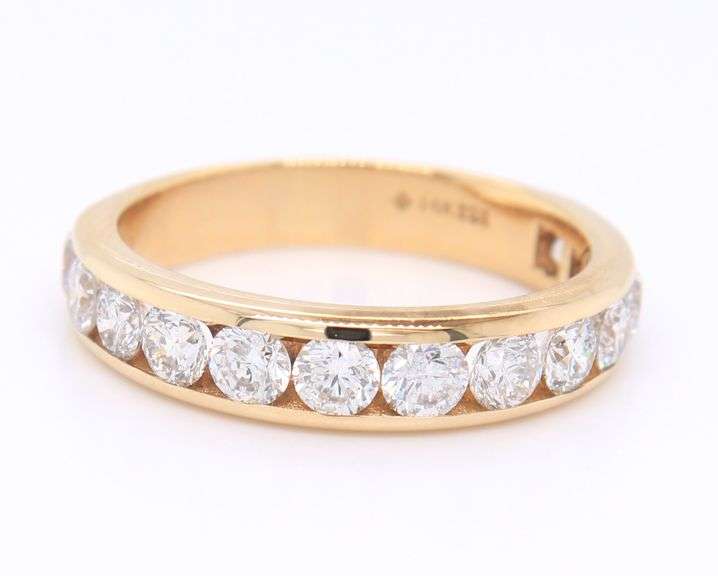 Incredible Yellow Gold 2ctw Channel Set Diamond Band