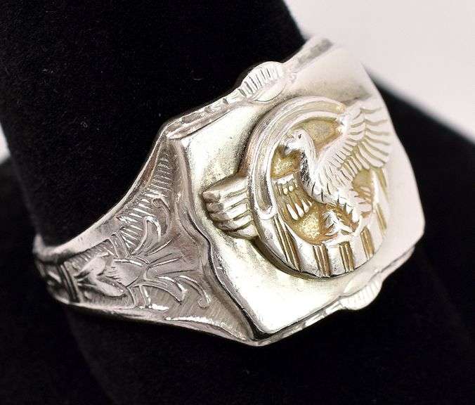 Men's Eagle Ring In Sterling Silver