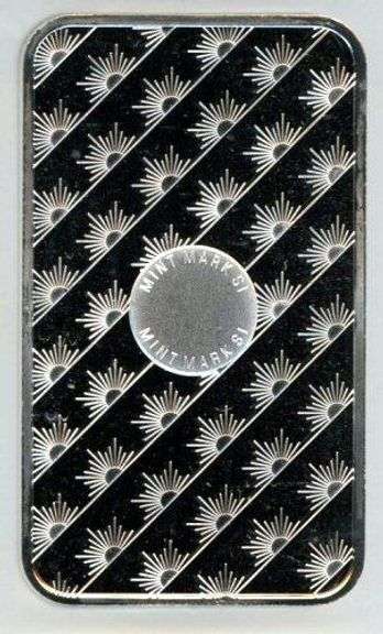 Lovely Sunshine Minting 5 Troy Oz pure .999 fine silver bar in plastic