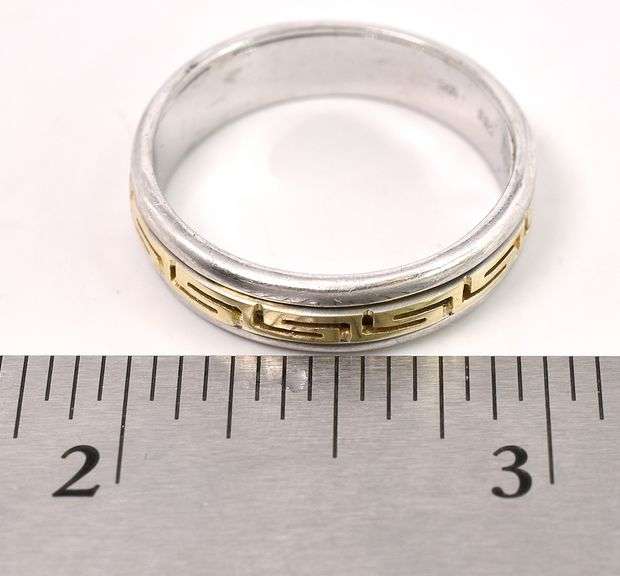 Men's Spinning Band Ring In Sterling Silver