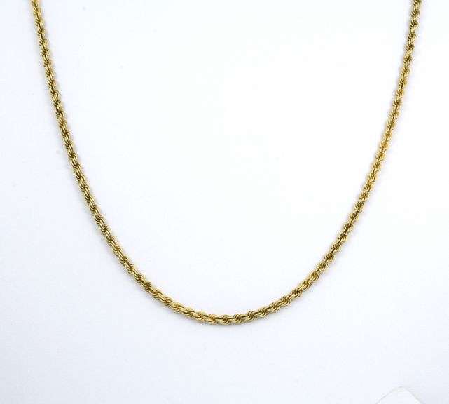 Traditional 14k 2.5 MM Rope Necklace