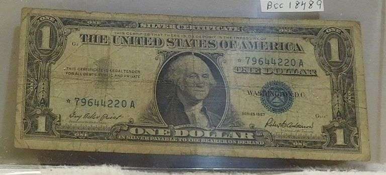 1957 Star Note $1.  Sil Cert circ