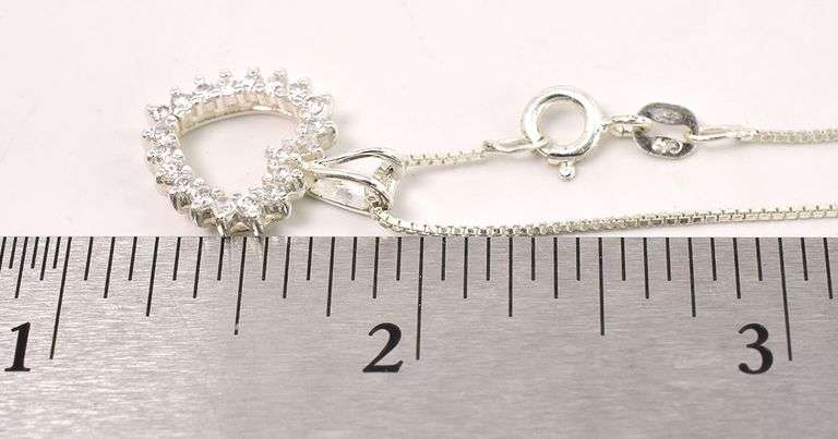 Heart Pendant Necklace In Sterling Silver