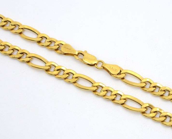 Popular 14K 5.4 MM Figaro Necklace