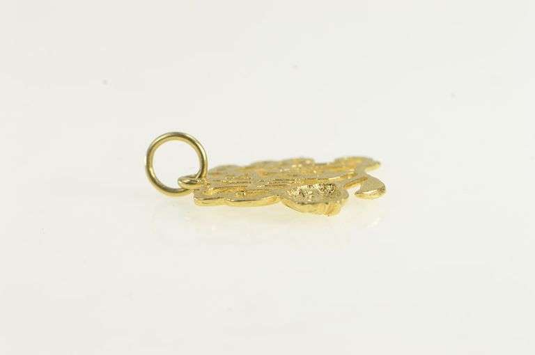 14K Yellow Gold Best Mom Rose Flower Mother's Day Charm/Pendant