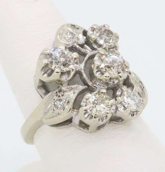 Vintage 1.00CTW Diamond Cocktail Ring
