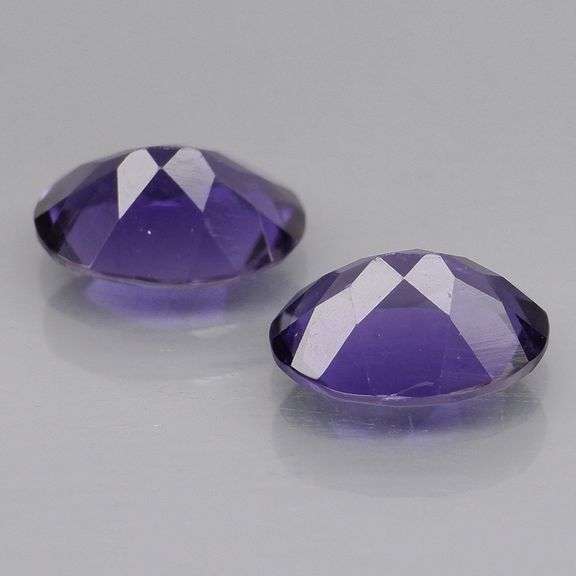 Excellent 2.12ct blue violet hue Iolite pair