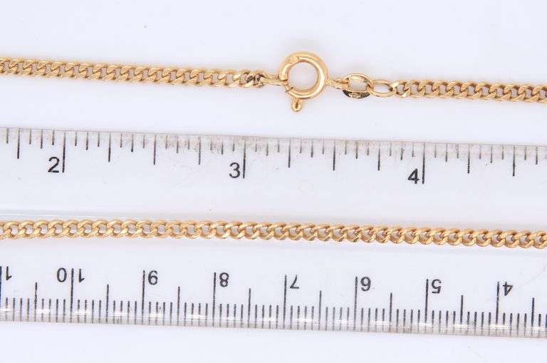 Incredible 18kt Yellow Gold Curb Link Chain Necklace