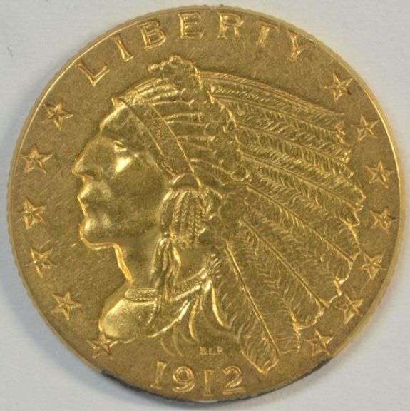 Beautiful better date 1912 US $2.50 Indian Gold Piece