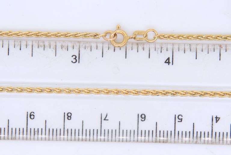 Wonderful Yellow Gold Wheat Chain Necklace