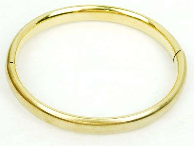 Vintage Gold Filled Hinged Bangle Bracelet
