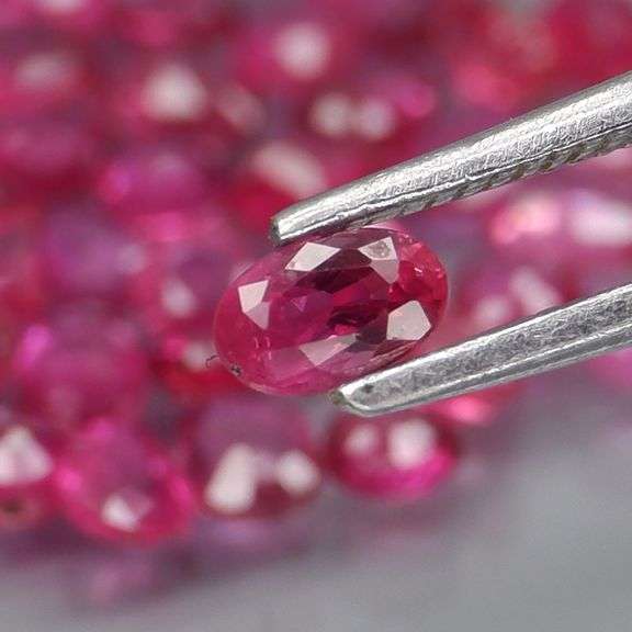 Tremendous 4.30ct 45 piece mixed cut Ruby set