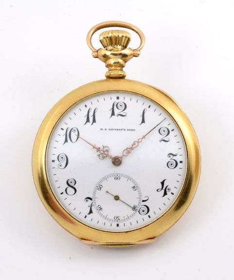 Unique 1904 Davison's Sons GF Pocket Watch