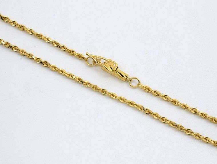 Useful Yellow Gold Rope Necklace