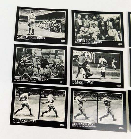 12 Babe Ruth 1992 Black/White Baseball Cards