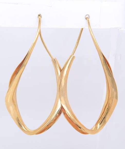 Italian Abstract Gold Earrings