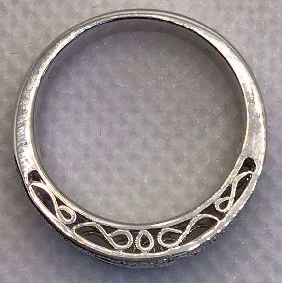 ELEGANT AND STYLISH 14K WHITE GOLD PAVE SET DIAMOND RING